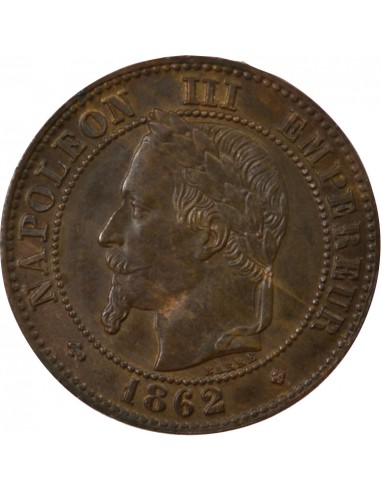 Napoléon III 2 centimes Bronze 1862 BB Strasbourg