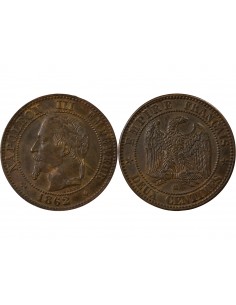 Napoléon III 2 centimes Bronze 1862 BB Strasbourg 2