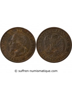 Napoléon III 2 centimes Bronze 1862 BB Strasbourg