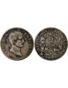 Napoléon Ier, Empereur de France, Roi d'Italie 2 Francs Argent AN 13 A Paris 2