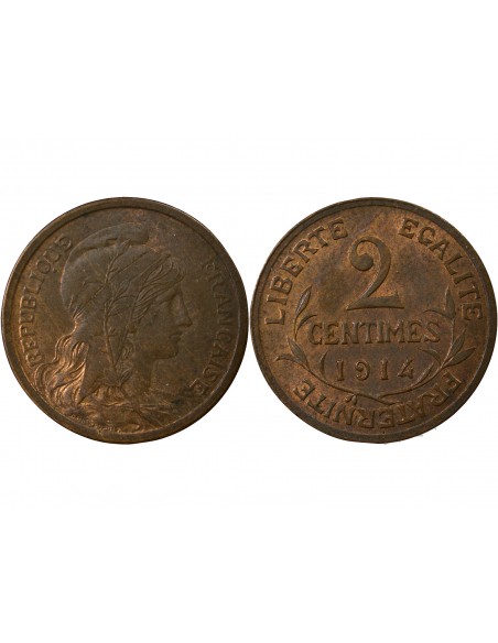 2 centimes Bronze 1914 A Paris