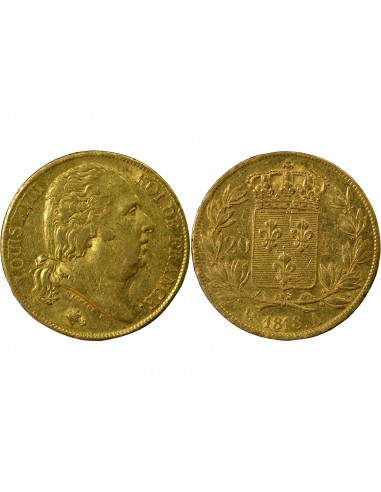LOUIS XVIII - 20 FRANCS OR 1818 A PARIS