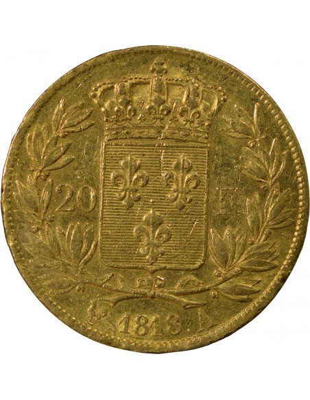 LOUIS XVIII - 20 FRANCS OR 1818 A PARIS