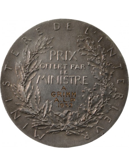 MINISTERE DE L'INTERIEUR, PRIX DU MINISTERE - MÉDAILLE ARGENT O. ROTY