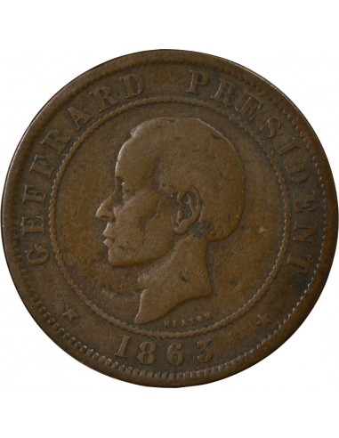 Haïti Fabre Geffrard 20 Centimes Bronze 1863 H Heaton