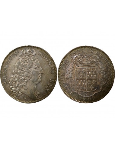 Louis XIV 1 jeton Argent 1709 Saint-Brieuc