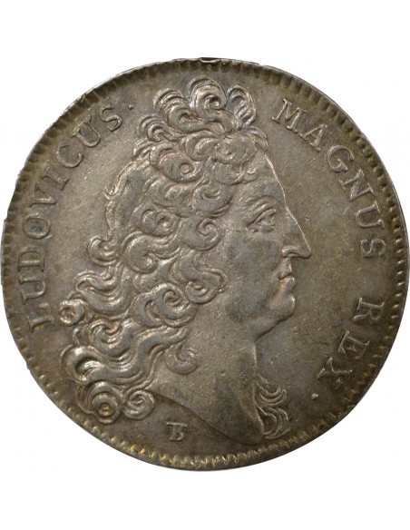 Louis XIV 1 jeton Argent 1709 Saint-Brieuc