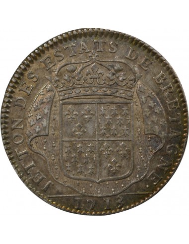 Louis XIV 1 jeton Argent 1713 Dinan