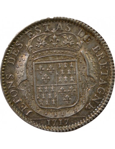Louis XV 1 jeton Argent 1717 Dinan