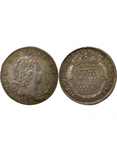 Louis XV Jeton Argent 1717 Dinan