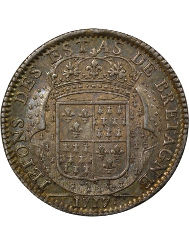 Louis XV 1 jeton Argent 1717 Dinan