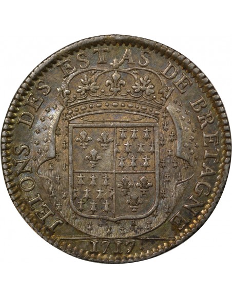Louis XV 1 jeton Argent 1717 Dinan