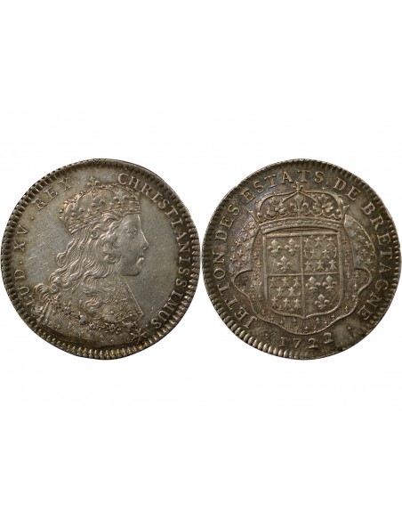 Louis XV 1 jeton Argent 1722 T Nantes