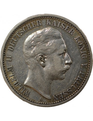 Allemagne Guillaume II de Wurtemberg 2 mark Argent 1902 A Berlin