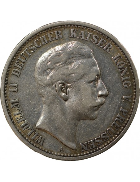 Allemagne Guillaume II de Wurtemberg 2 mark Argent 1902 A Berlin