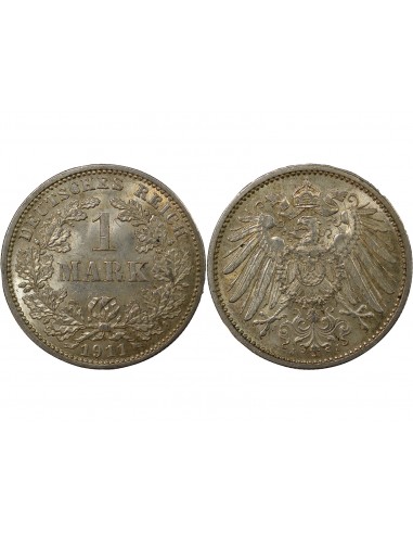 Allemagne Guillaume II de Wurtemberg 1 mark Argent 1911 J Hamburg