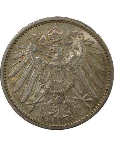 Allemagne Guillaume II de Wurtemberg 1 mark Argent 1911 J Hamburg