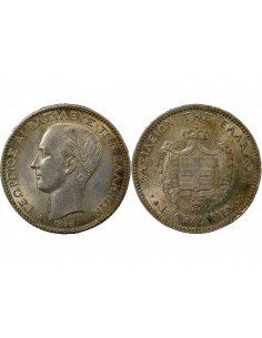 Grèce Georges I de Grèce 1 drachme Argent 1868 2