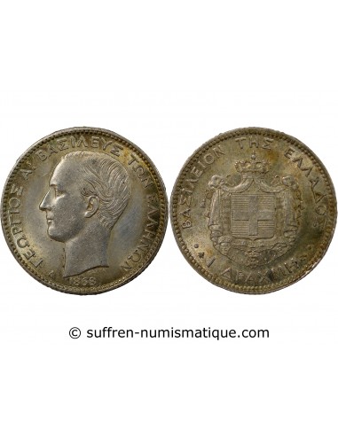 Grèce Georges I de Grèce 1 drachme Argent 1868