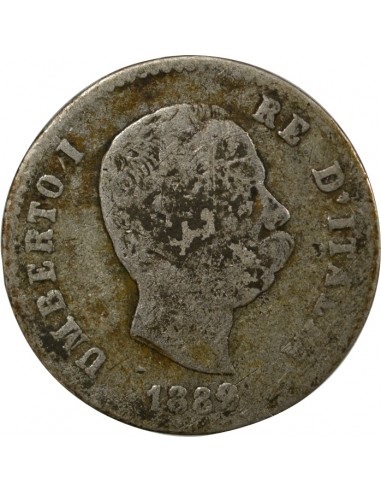 ITALIE, HUMBERT Ier - 50 CENTESIMI ARGENT - 1899 R ROME
