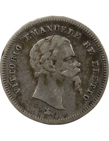 Italie Victor Emmanuel II 50 centesimi Argent 1860 Florence