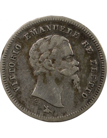 Italie Victor Emmanuel II 50 centesimi Argent 1860 Florence