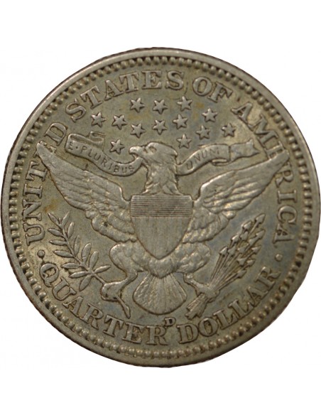 USA 1/4 Dollar Argent 1915 D Denver