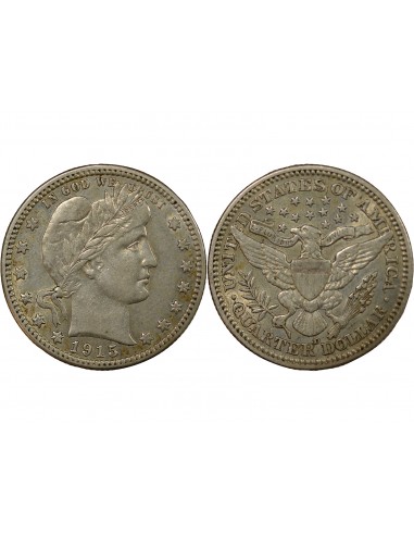 USA 1/4 Dollar Argent 1915 D Denver