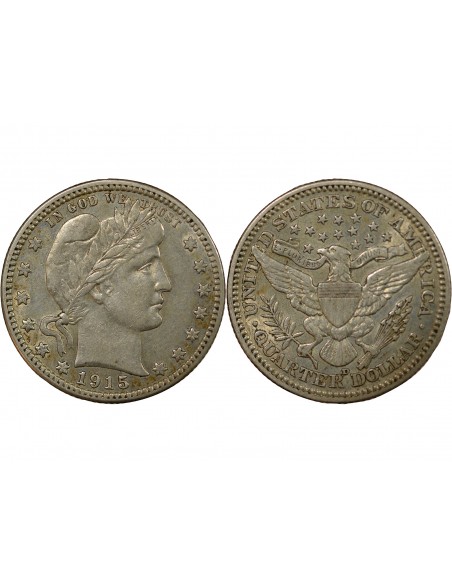 USA 1/4 Dollar Argent 1915 D Denver