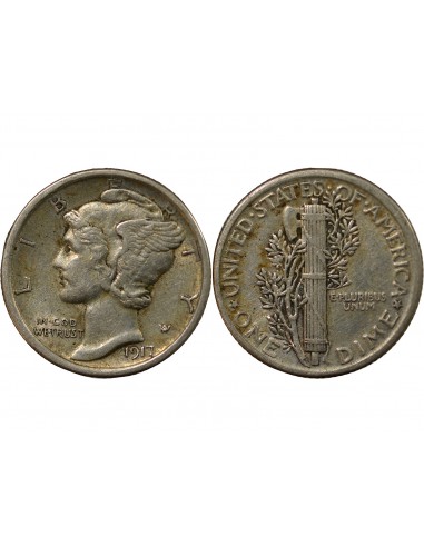 USA 10 cents Argent 1917 Philadelphie