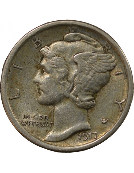 USA 10 cents Argent 1917 Philadelphie