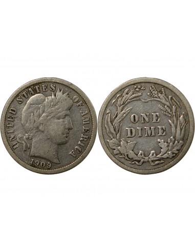 USA 10 cents Argent 1909 Philadelphie