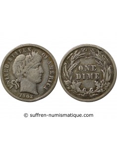 USA 10 Cents Argent 1902 Philadelphie