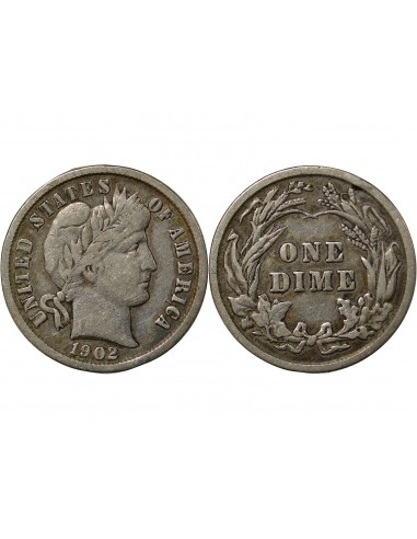 USA 10 Cents Argent 1902 Philadelphie