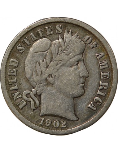 USA 10 Cents Argent 1902 Philadelphie