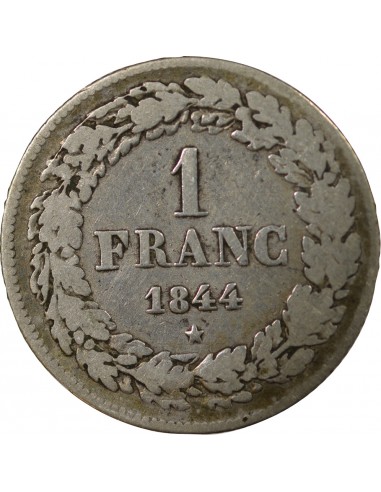BELGIQUE, LEOPOLD Ier - FRANC ARGENT 1844