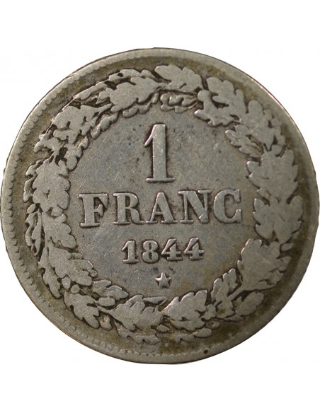 BELGIQUE, LEOPOLD Ier - FRANC ARGENT 1844