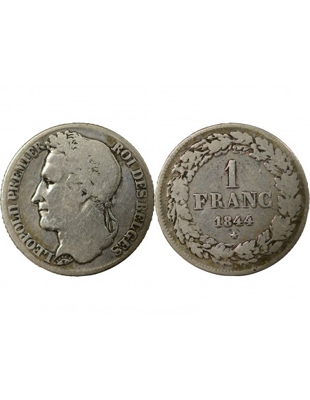 BELGIQUE, LEOPOLD Ier - FRANC ARGENT 1844