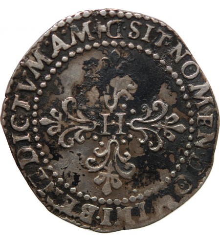 HENRI III - 1/2 FRANC ARGENT 1587 D LYON