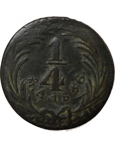 Mexique 1/4 Real Cuivre 1836 Mo Mexico City