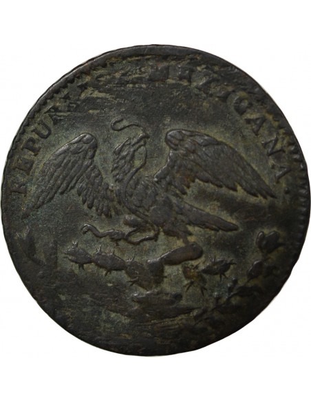 Mexique 1/4 Real Cuivre 1836 Mo Mexico City