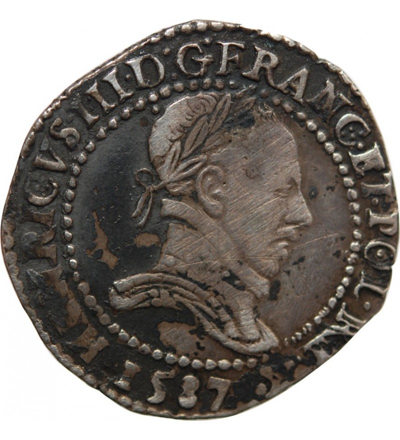 HENRI III - 1/2 FRANC ARGENT 1587 D LYON