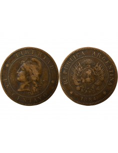 Argentine Centavo Bronze 1884 2