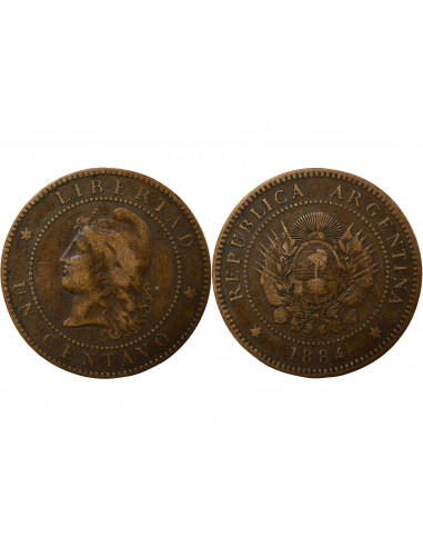 Argentine 1 centavo Bronze 1884