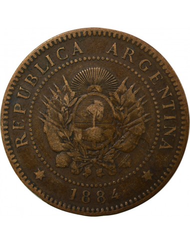Argentine 1 centavo Bronze 1884
