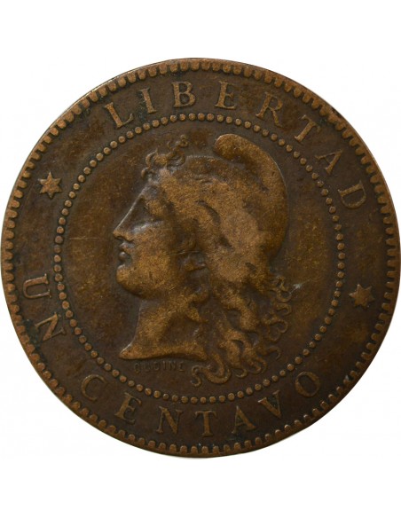 Argentine 1 centavo Bronze 1884