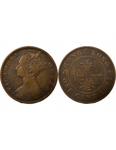 Hong-Kong Victoria, Reine Cent Bronze 1901 H Heaton 2