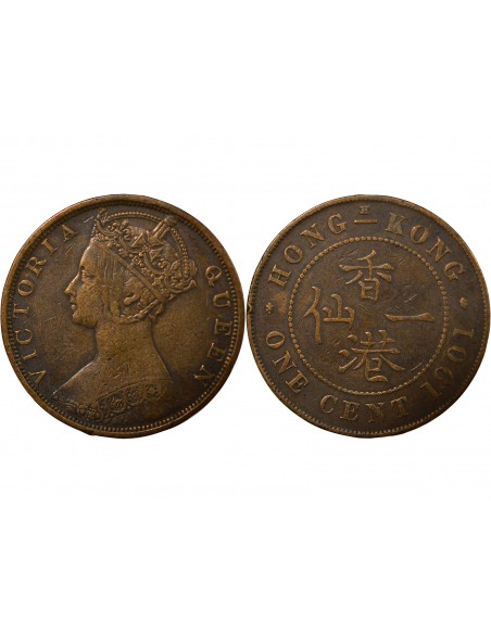 Hong-Kong Victoria, Reine Cent Bronze 1901 H Heaton