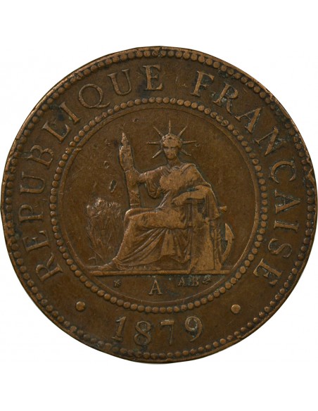 COCHINCHINE FRANCAISE - CENTIEME BRONZE 1879 A PARIS