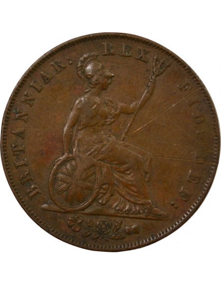 Grande Bretagne George IV, Roi de Grande-Bretagne et d´Irlande 1/2 penny Cuivre 1826